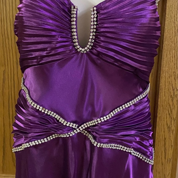La Femme Dresses & Skirts - La Femme Purple gown with Rhinestones 12
